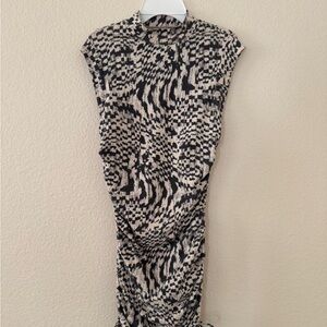 Anthropologie Sleeveless Ruched Mini Dress XS